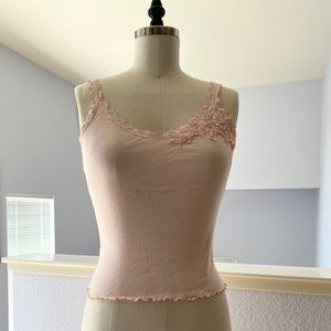Victoria’s Secret Camisole with Sequin and Lace Appliqué, Size M